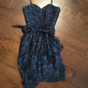 Rebecca Taylor Blue Leopard Print Dress: Size 4